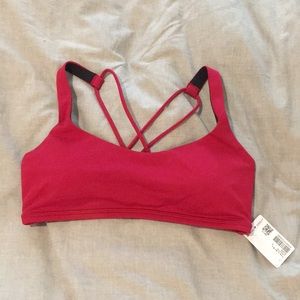 NWT lululemon free to be bra, 6, ruby red